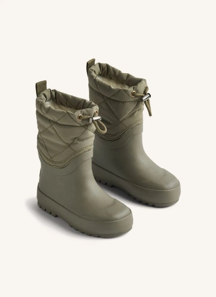 Wheat - Thermo Drizzle Rain Boots | Olive Green