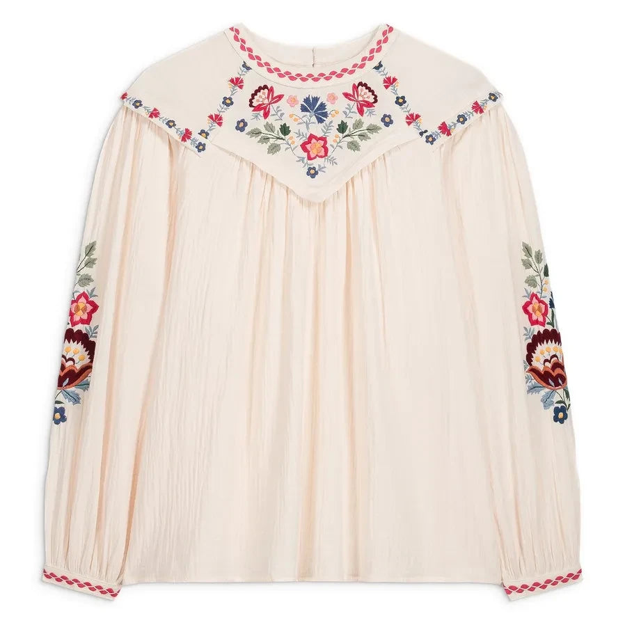 Louise Misha - Izzy Organic Cotton Blouse | Cream