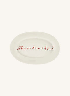 Anna + Nina - Serving Plate Please leave by 9 | Red