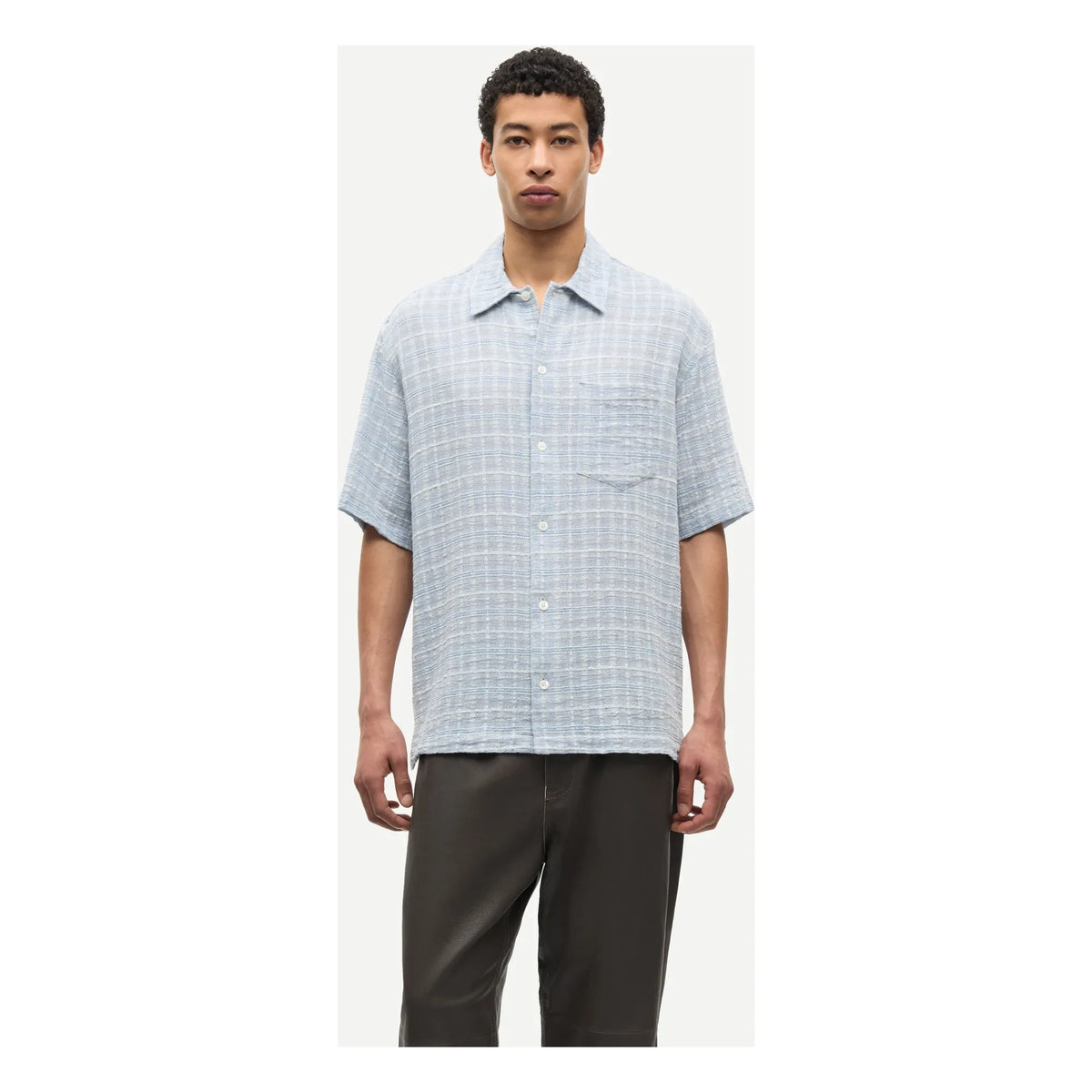 Samsoe Samsoe - Saayo Cotton Short Sleeve Shirt | Light blue