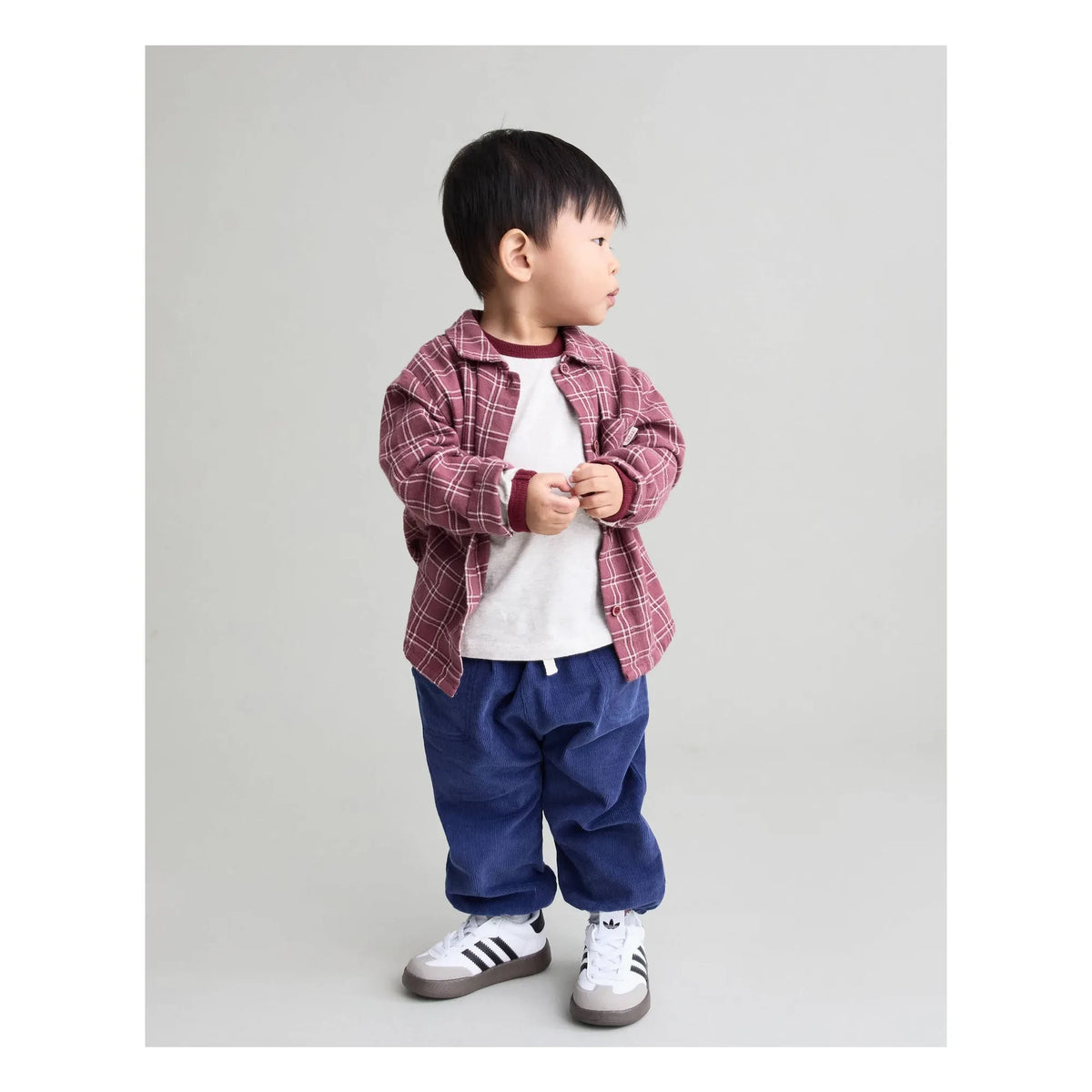Búho - Baby checkered shirt | Burgundy