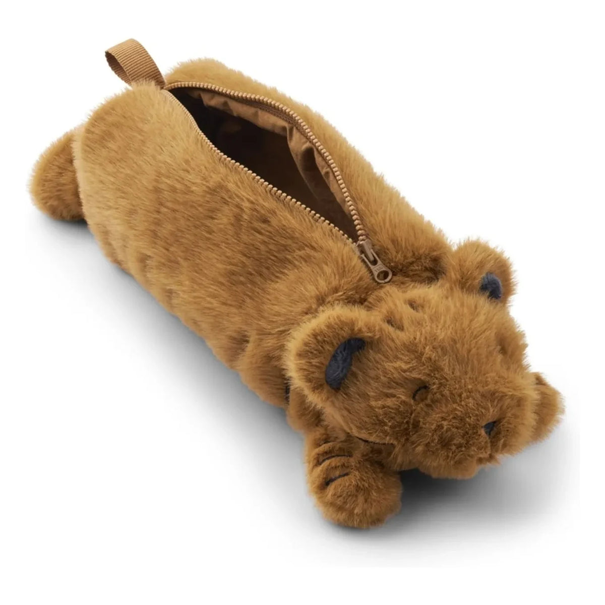 Liewood - Dalina Tiger Fur Pencil Case Recycled Fiber | Caramel