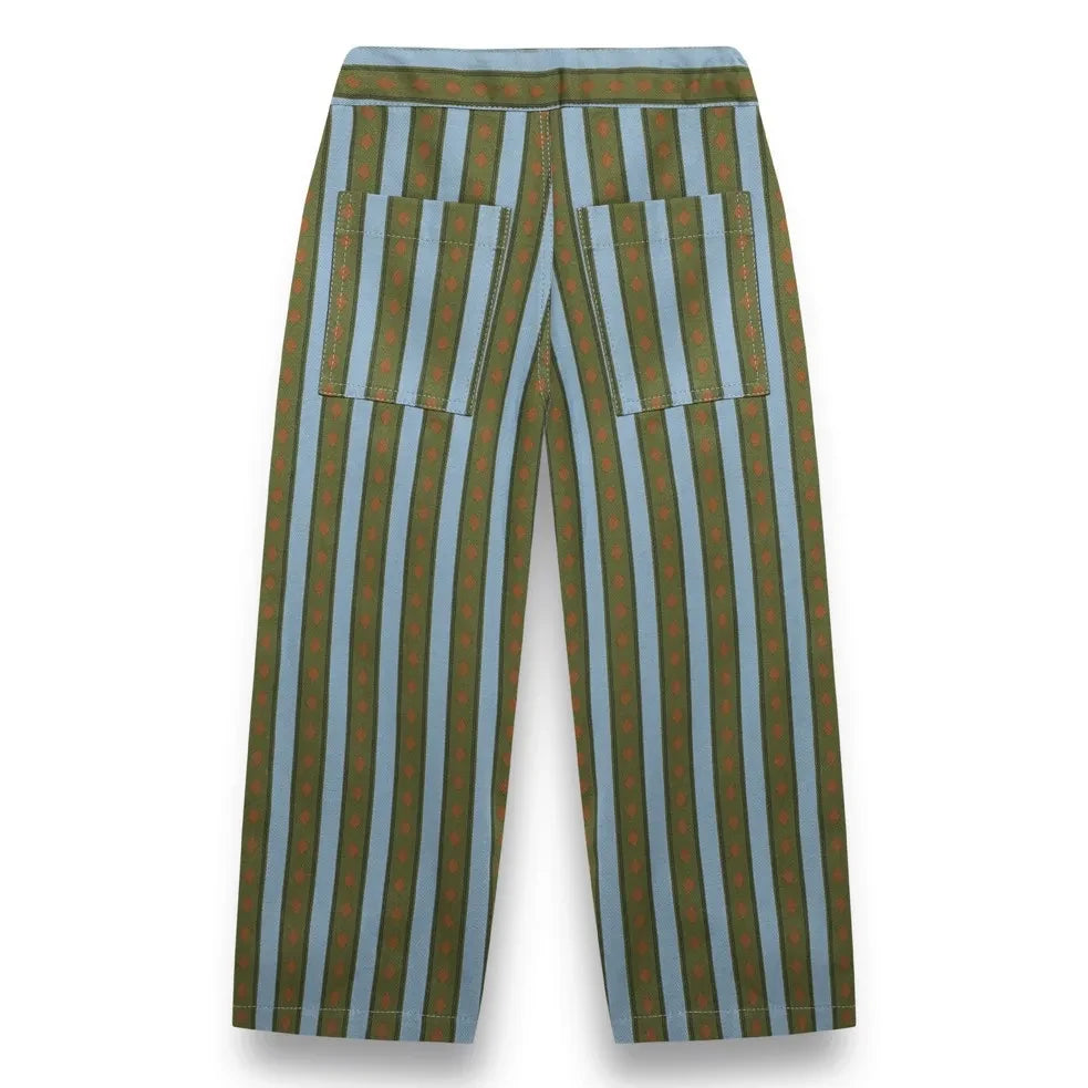 birinit - Levante Striped Pants | Green