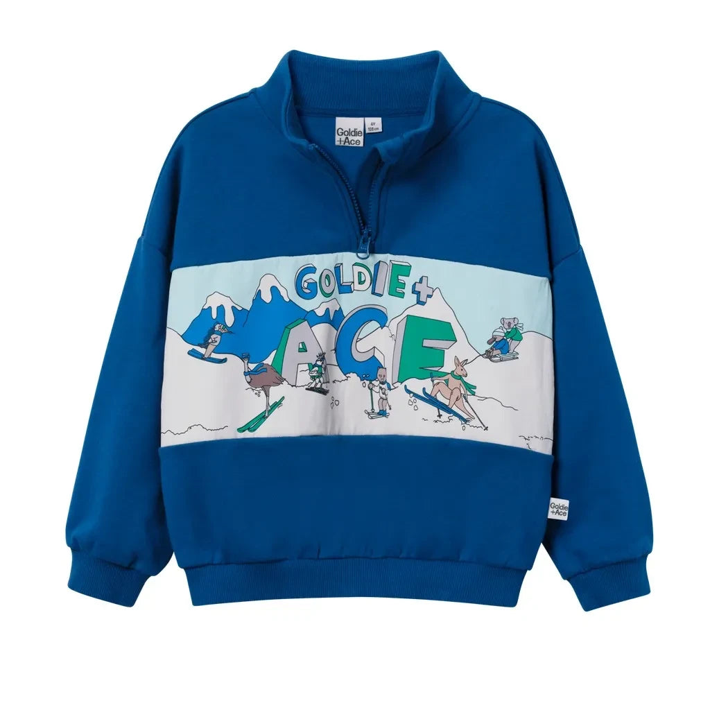 Goldie + Ace - Zip-Up Hoodie | Blue