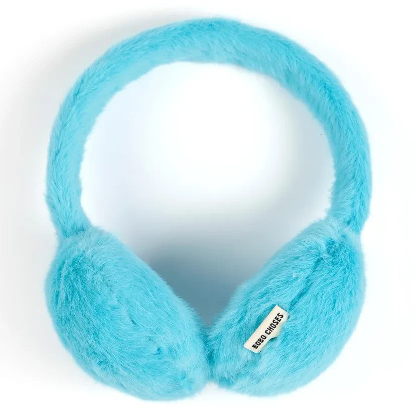 Bobo Choses - Fur style ear warmers Made of recycled fiber | Turquoise