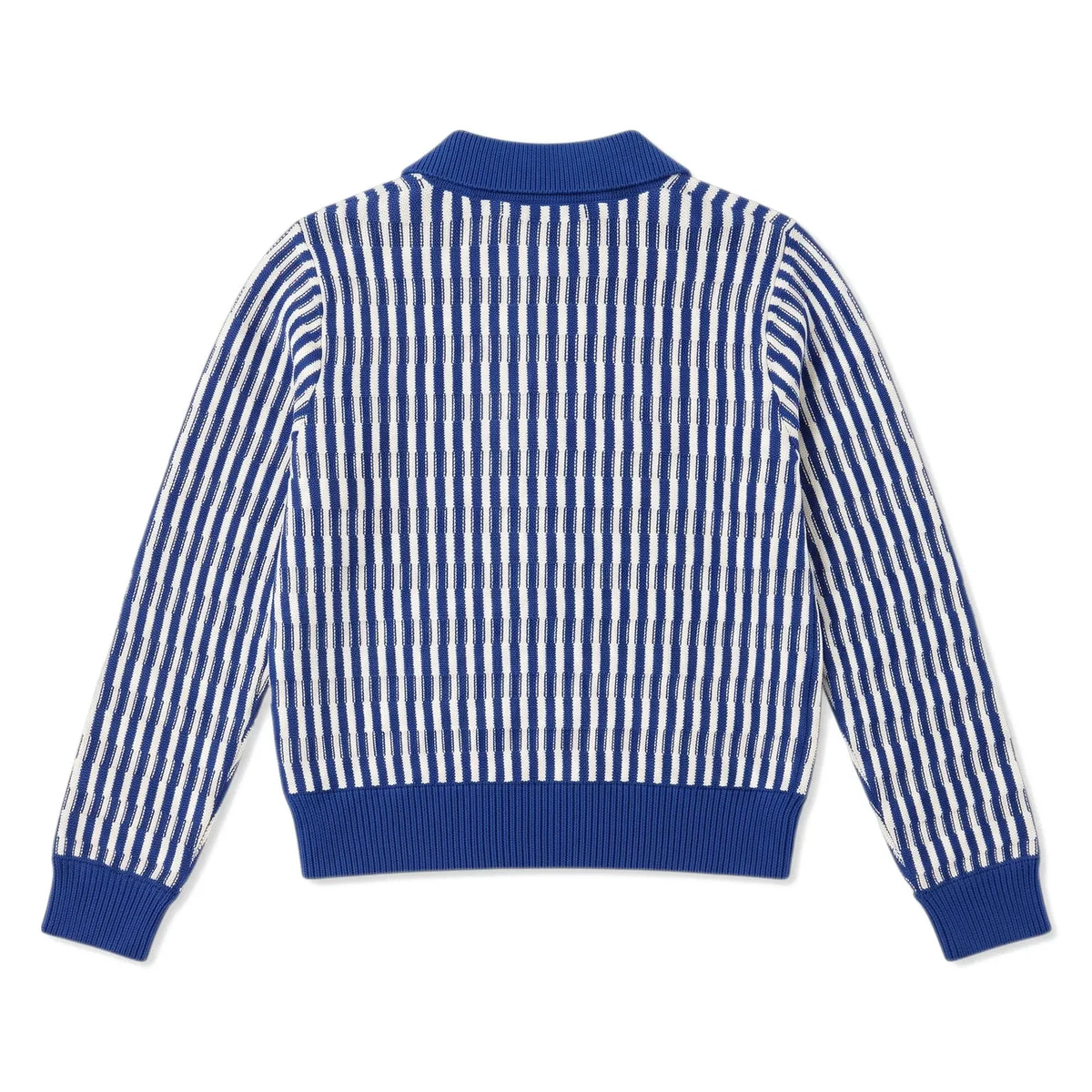 Smallable Kid - Zia Striped Polo Neck Sweater | Electric Blue