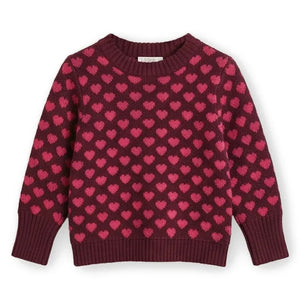 Fliink - Janie Hearts Sweater | Burgundy