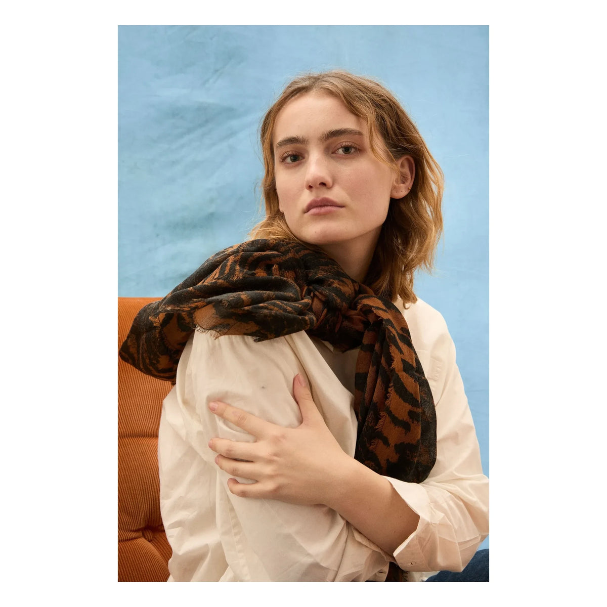 Becksöndergaard - Tigarea Wool Scarf | Brown
