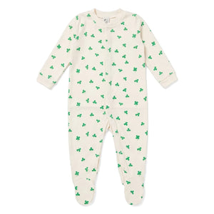 Sleepy Doe - Cloverleaf Footed Pajamas | Ecru