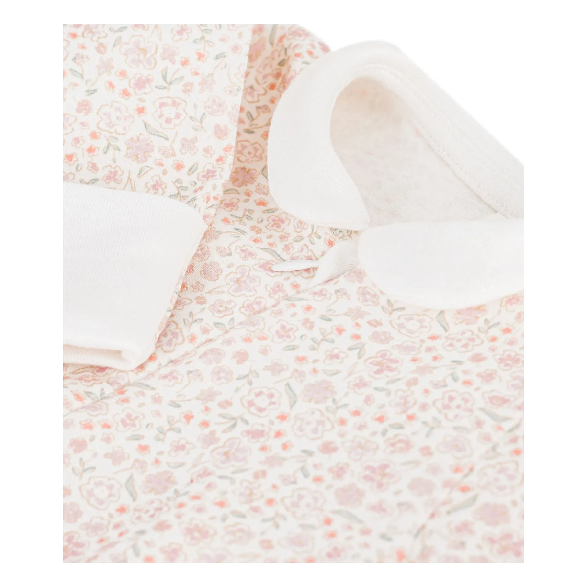 Petit Bateau - Pyjamas Dors Bien Flower Organic Cotton | White