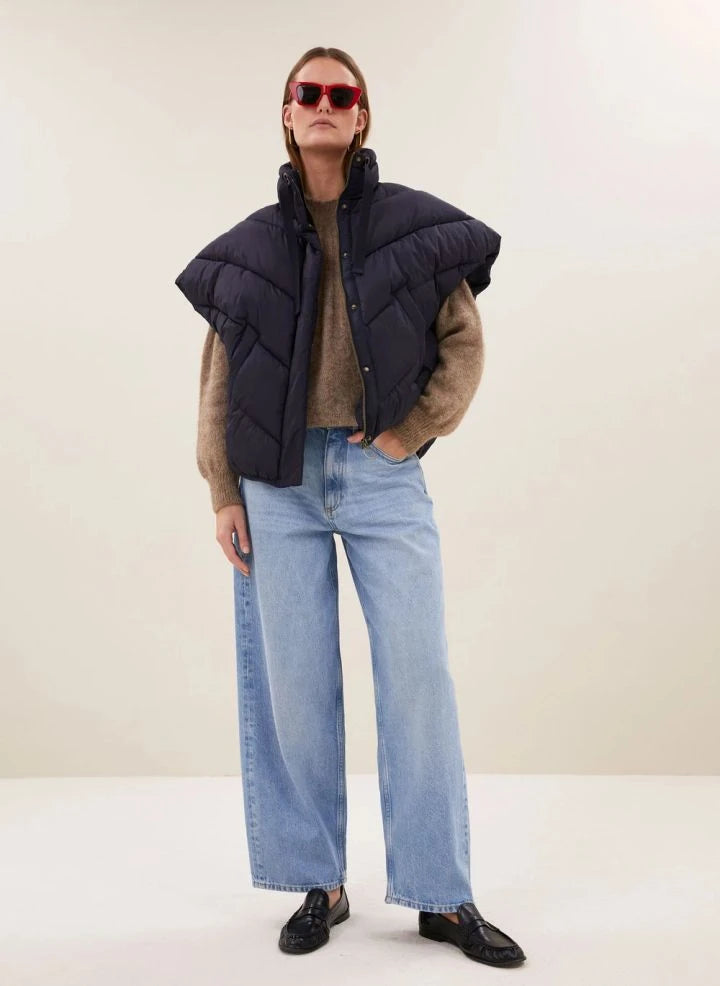 By Bar - Franky Sleeveless Puffer Vest | Navy