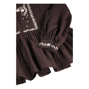 Molo - Rhonda embroidered blouse | Organic cotton | Brown