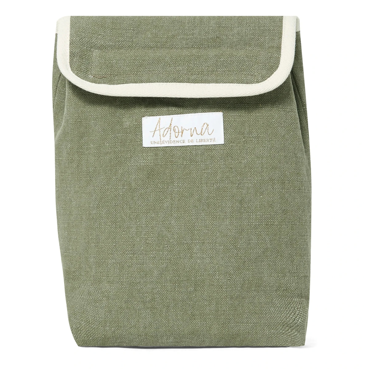 Adorna - Linen Insulated Lunch Bag | Khaki