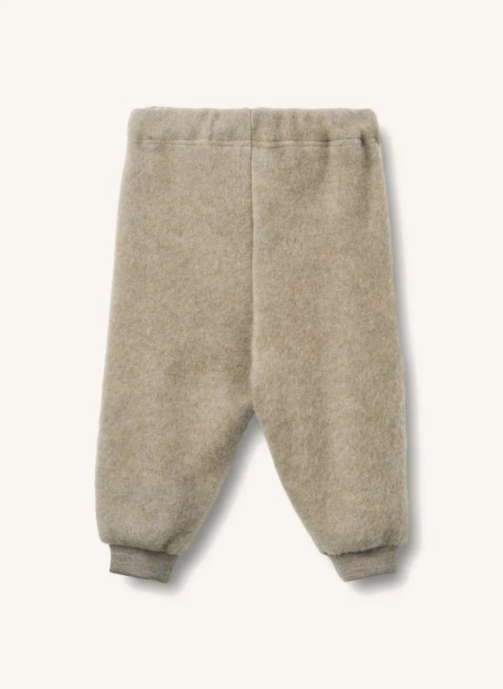 Wheat - Kinnie Merino Wool Fleece Trousers | Khaki