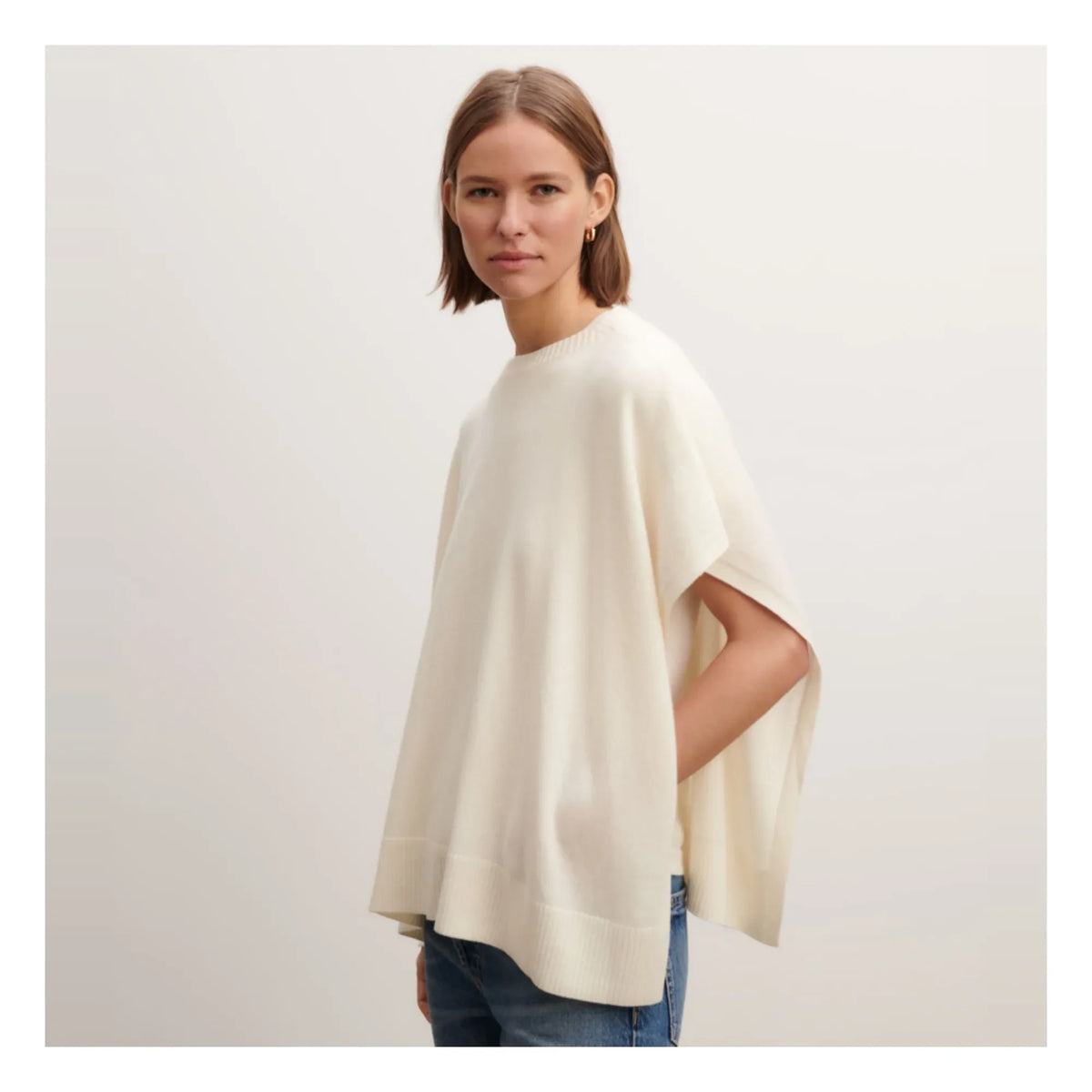 Bompard - Cashmere Boat Neck Poncho | Natural
