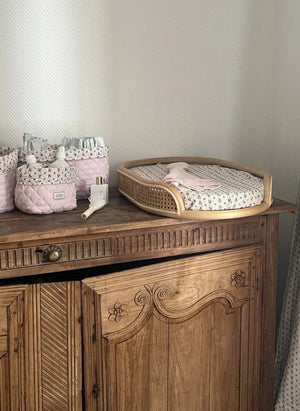 Editions Aimable - Paolo rectangular storage basket | Dragée Pink Gazlı