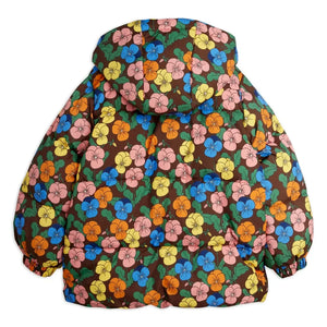 Mini Rodini - Floral Print Recycled-Fiber Puffer Jacket | Black
