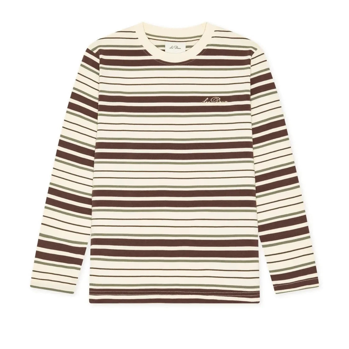 Les Deux - Les Deux Striped Organic Cotton T-Shirt | Ivory