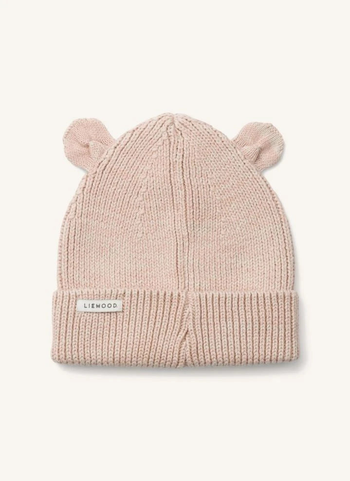 Liewood - Gina Two-Tone Ribbed Organic Cotton Beanie | Dusty Pink