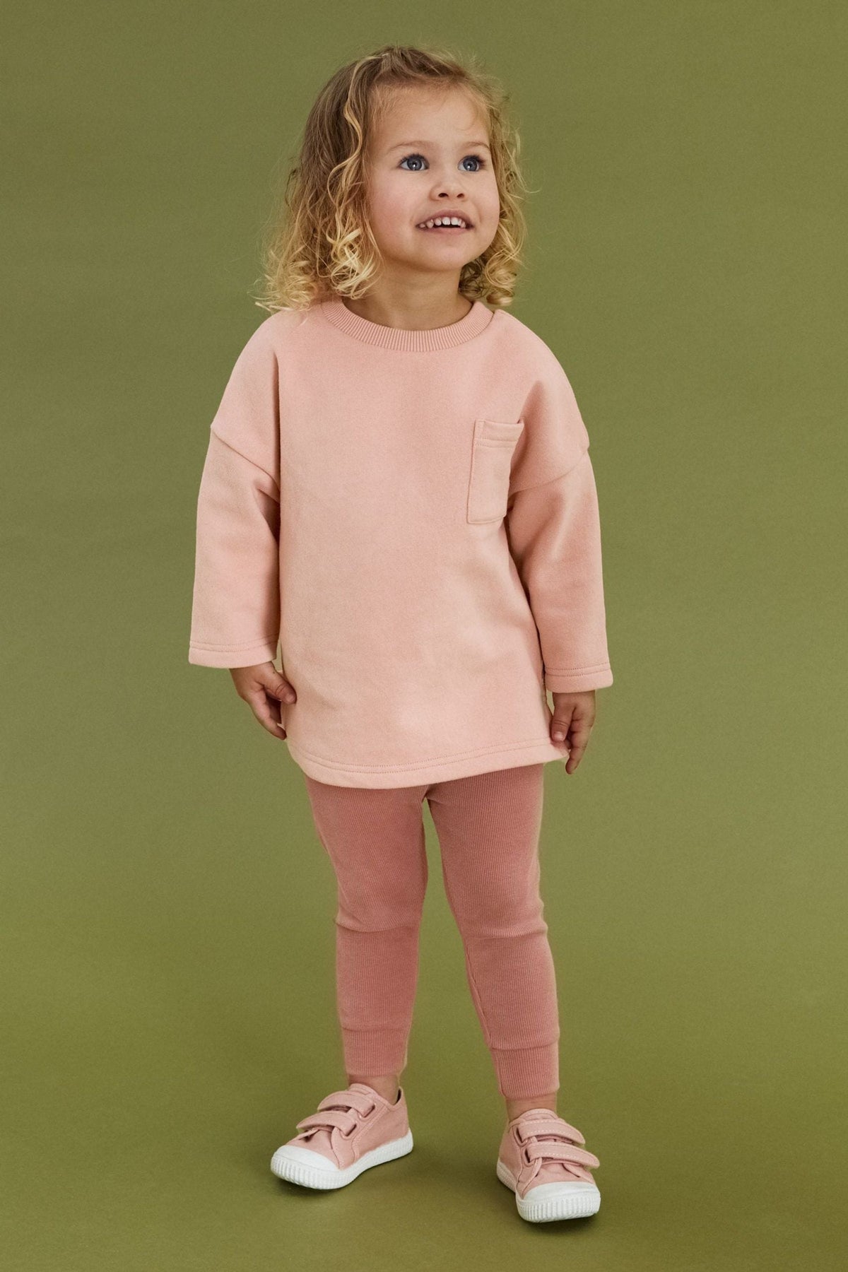 Next - Soft Pink Sweater and Leggings Tracksuit Set
