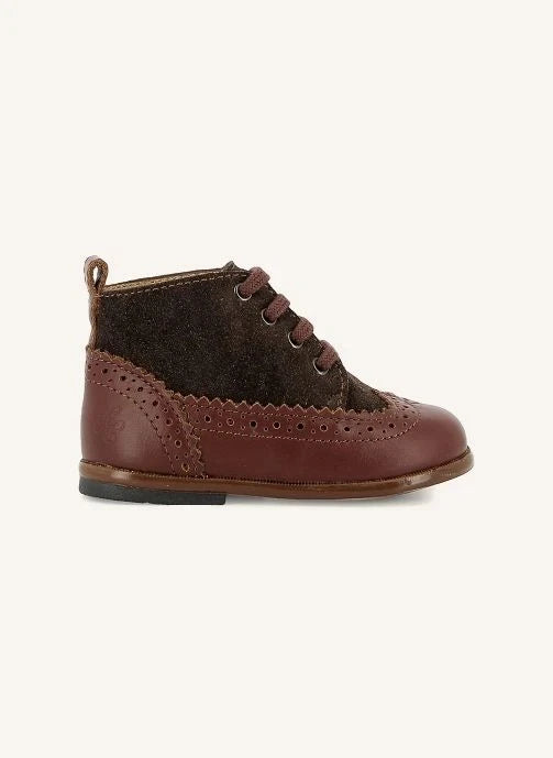 Tartine et Chocolat - Tooth Two-Tone Boot | Chocolate