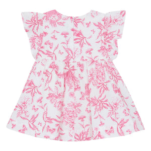 Tartine et Chocolat - Floral Pattern Dress - Toile de Jouy Inspired | Pink