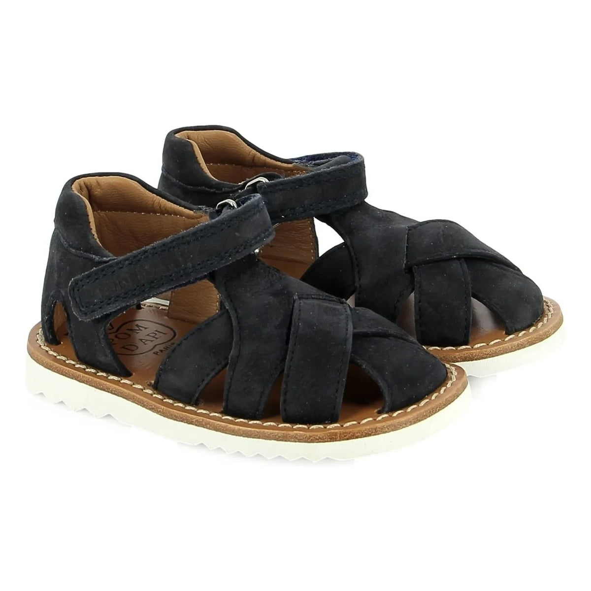 Pom d'Api - Waff Cross Nubuck Sandals | Navy Blue