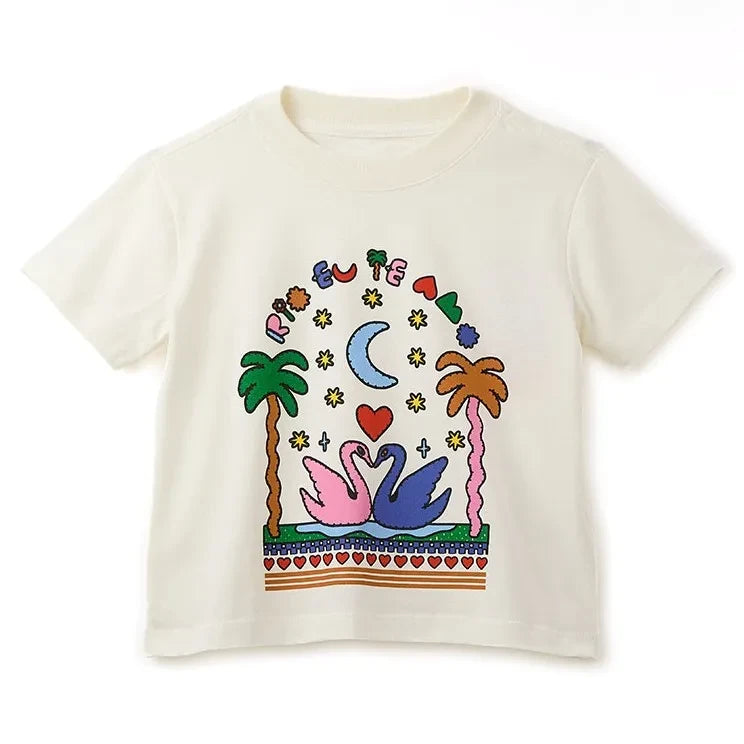 Fabula - Swans T-shirt | White