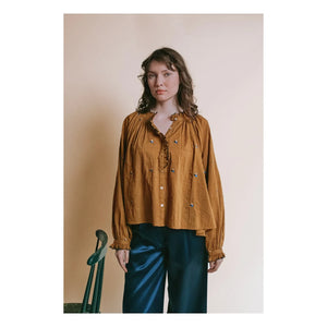 Emile et Ida - Vintage Elyana blouse | Taupe brown