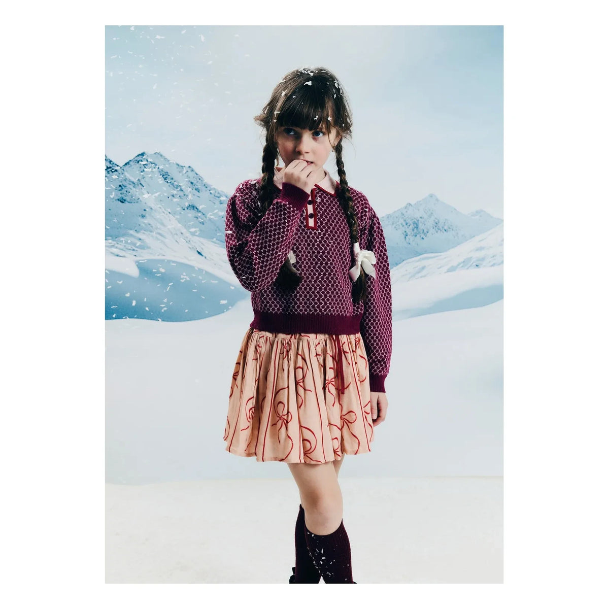 Morley - Polo Neck Wool Sweater | Purple