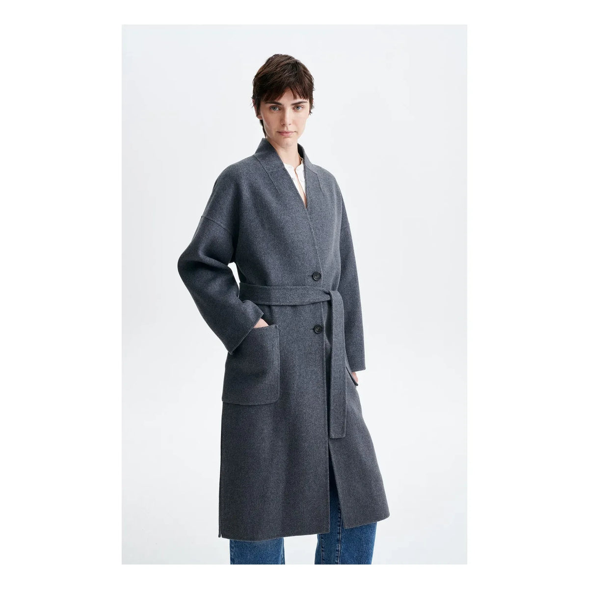 Vanessa Bruno - Valeran Belted Coat | Grey Melange