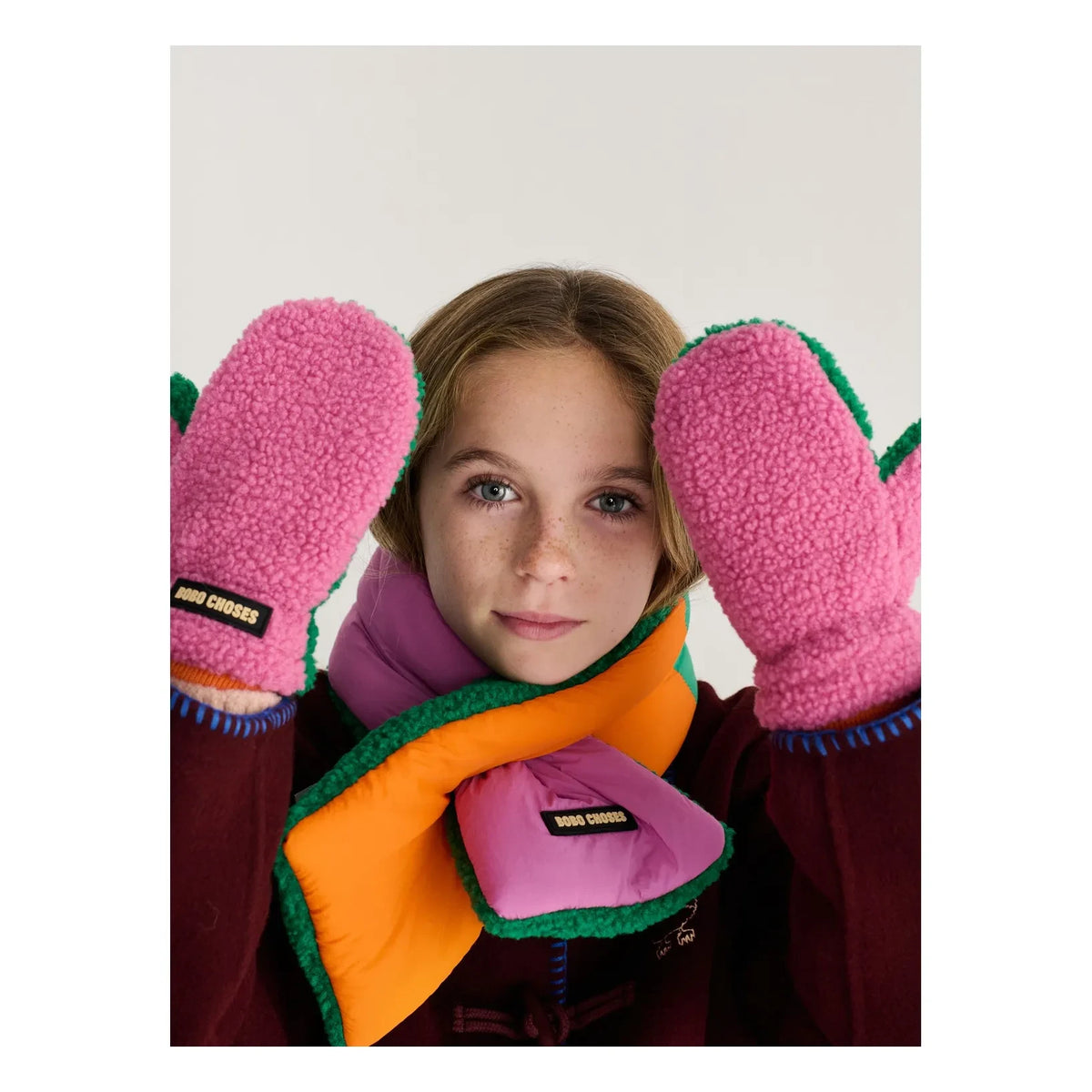 Bobo Choses - Recycled Fiber Sherpa Gloves | Pink