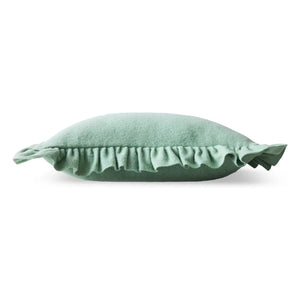 HKliving - Felt ruffled pillow | Mint Green