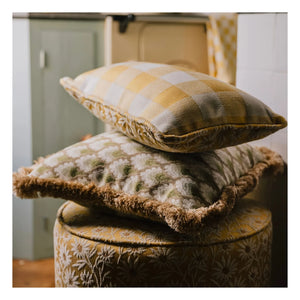 Palais - Mako x Brigitte double-sided pillowcase | Yellow
