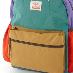Ocean&Ground - Multi-Colored Block Backpack | Emerald Green