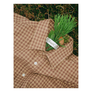 Forét - Ridge Check Flannel Shirt | Rust