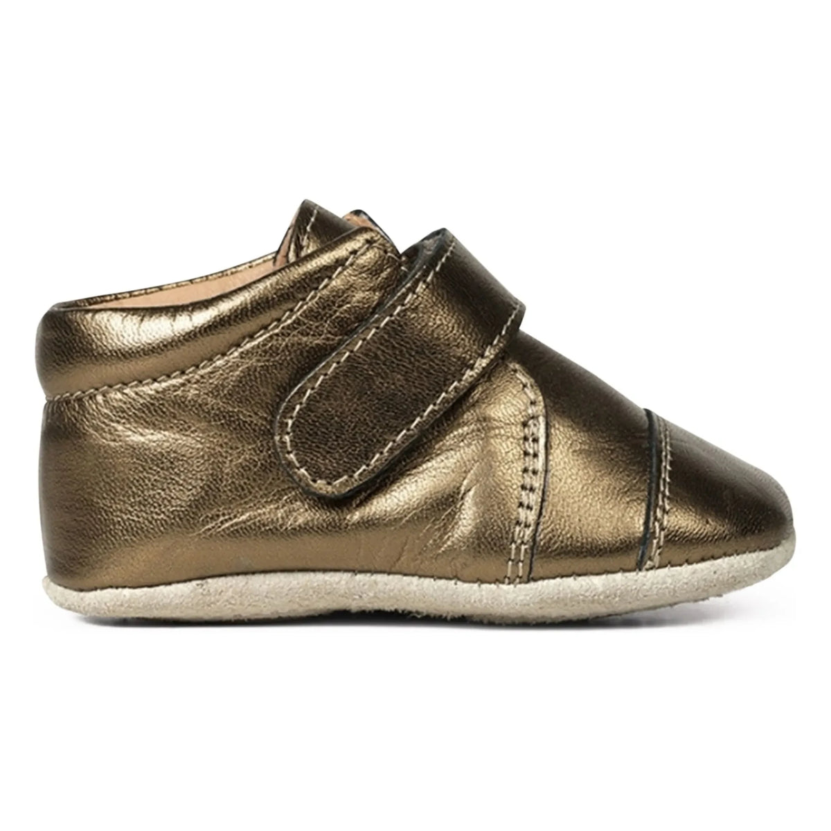 Petit Nord - Rainbow Shine Velcro Sandals | Bronze