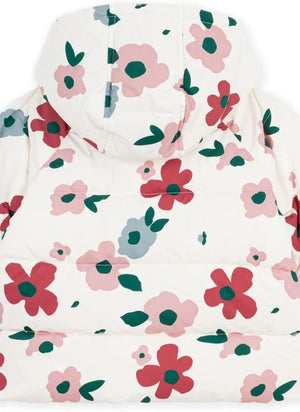 Petit Bateau - Baby Floral Puffer Jacket | Ecru