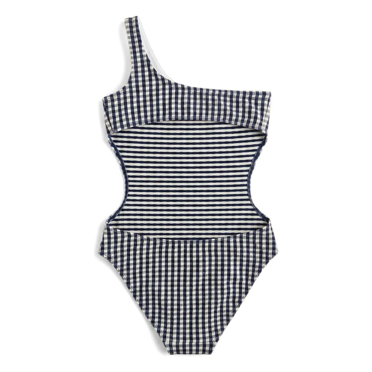 Finger in the nose - Sia Square Asymmetric Swimsuit | Navy Blue
