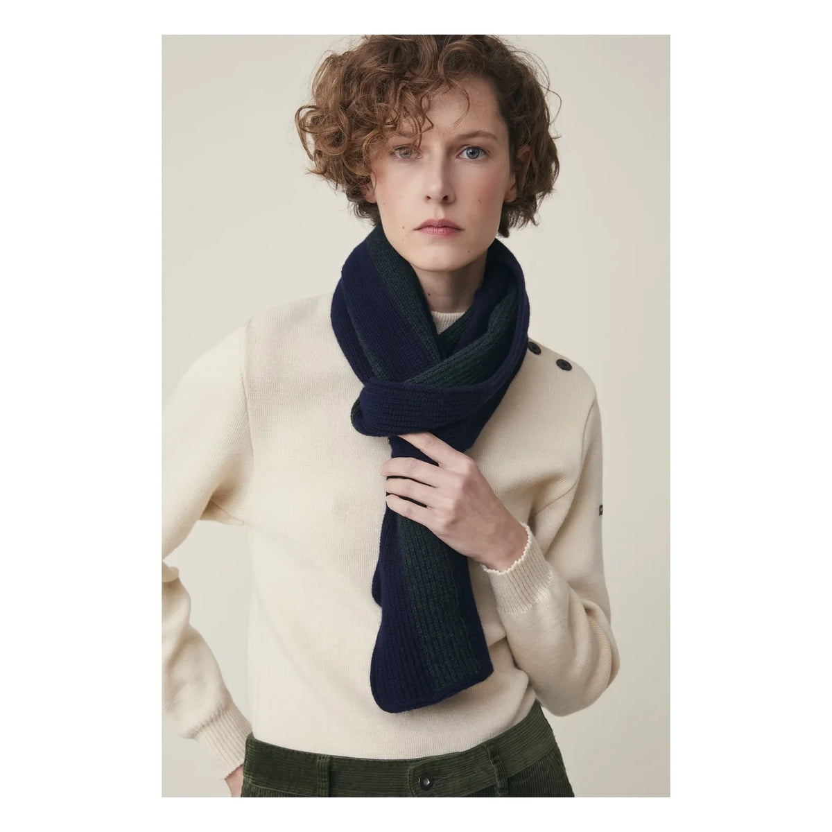 Moismont - Juliette Scarf No. 225, Merino Wool | Navy