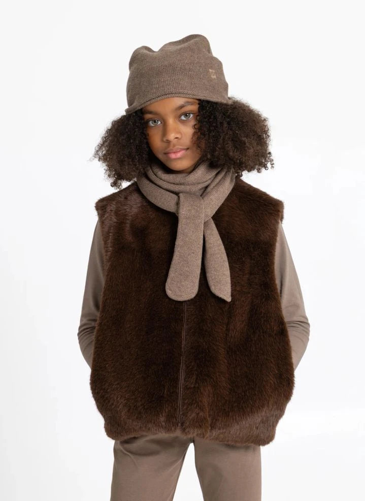 Smallable Kid - Ninon Wool Scarf | Brown