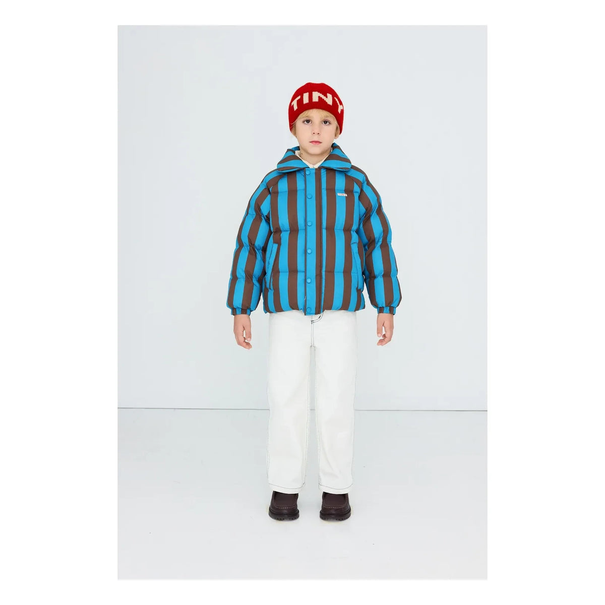 Tinycottons - Striped Padded Jacket | Blue
