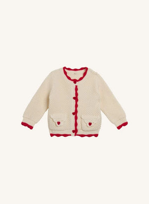 Stella McCartney Kids - Heart-Print Cardigan | Ivory