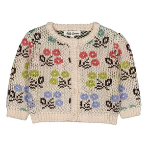 Hello Simone - Jeannette Floral Pattern Cardigan | Cream