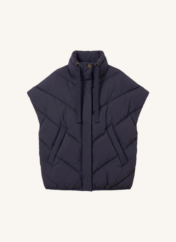 By Bar - Franky Sleeveless Puffer Vest | Navy