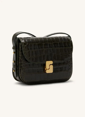 Soeur - Bellissima Mini Croco Leather Bag | Olive green