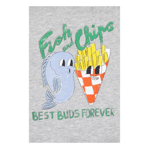 Bonton - Taxo Fish & Chips T-Shirt | Heather Grey