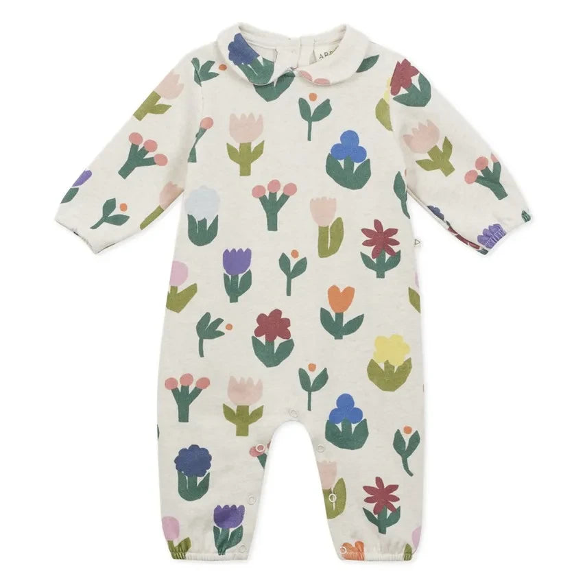 Arsène et Les Pipelettes - Organic Cotton Floral Printed Jumpsuit | Green
