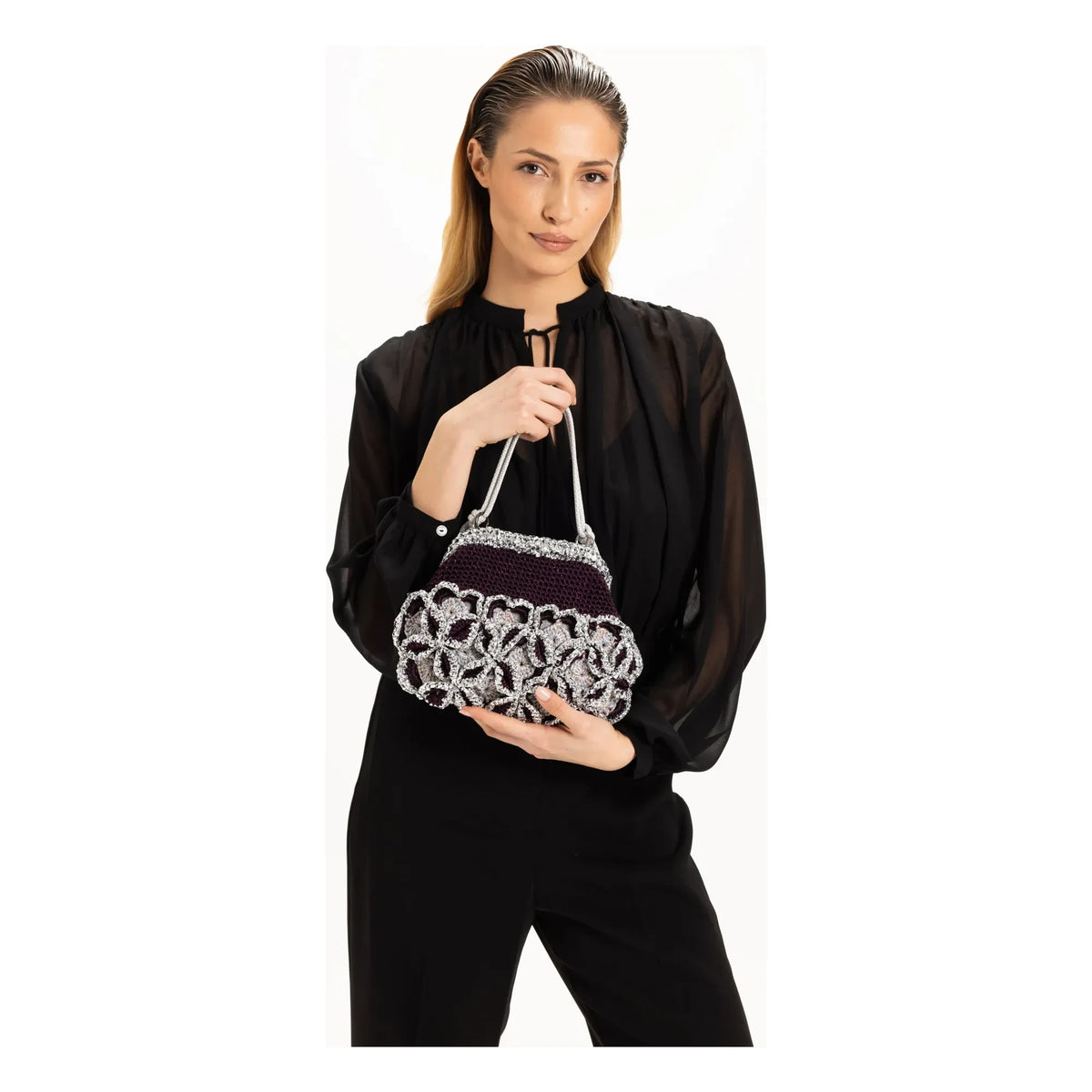 Nadia Dafri - Melike Clutch Bag | Burgundy