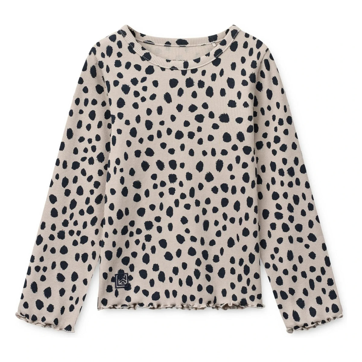 Liewood - Nieve Leopard Organic Cotton Ribbed T-shirt | Oatmeal